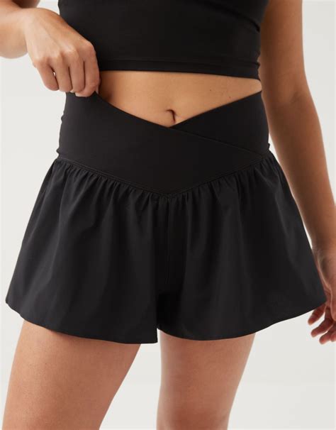 crossover flowy shorts|offline aerie crossover shorts.